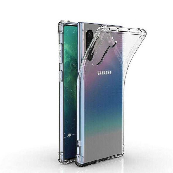 Galaxy Note 10 Kılıf Köşeleri Airbagli Kamera Korumalı Silikon - Resim 3