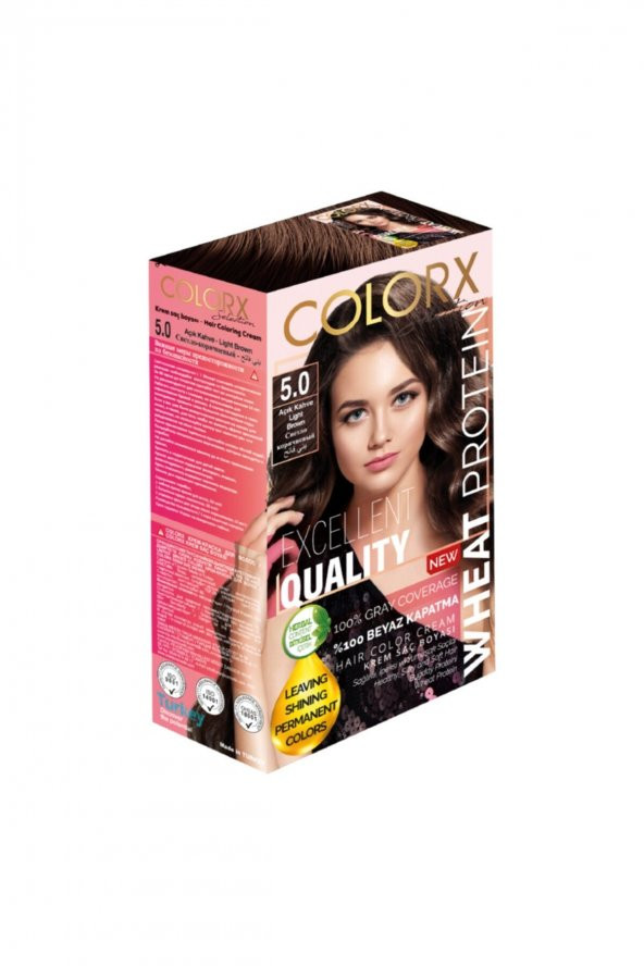 Colorx Saç Boyası Tekli Set -5.0 Açık Kahve ürün görseli 1