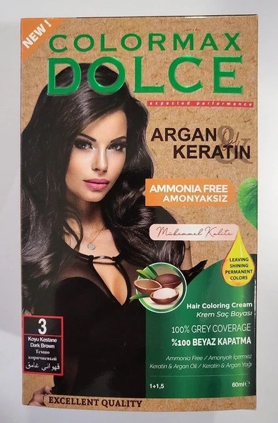 Colormax Amonyaksız Saç Boyası 3-Koyu Kahve ürün görseli 1