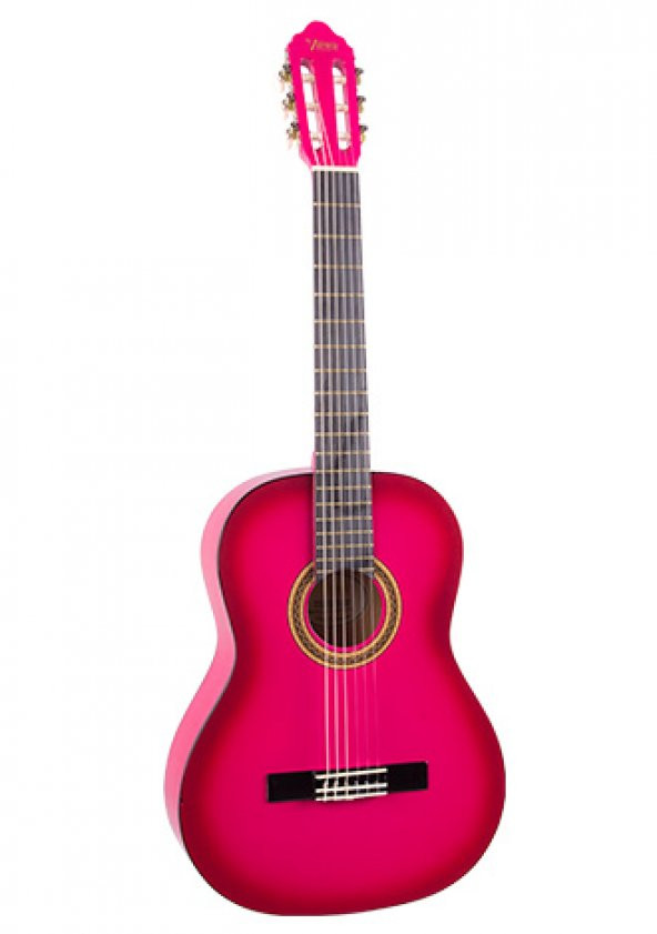 VALENCIA VC101TPKS KLASİK GİTAR 1/4 PEMBE - 5-7 Yaş Grubu İçin ürün görseli 1