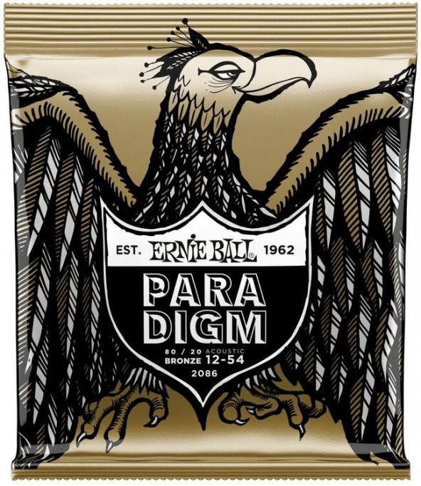 ERNIE BALL P02086 Paradigm Medium Light 80/20 Bronz 12-54 Akustik Gitar Tel Seti ürün görseli 1
