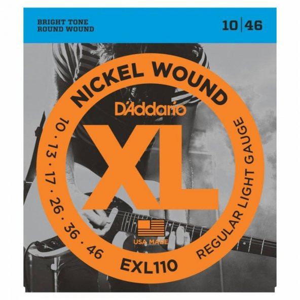 D'Addario EXL110 Elektro Gitar Teli 010 - 046 ürün görseli 1