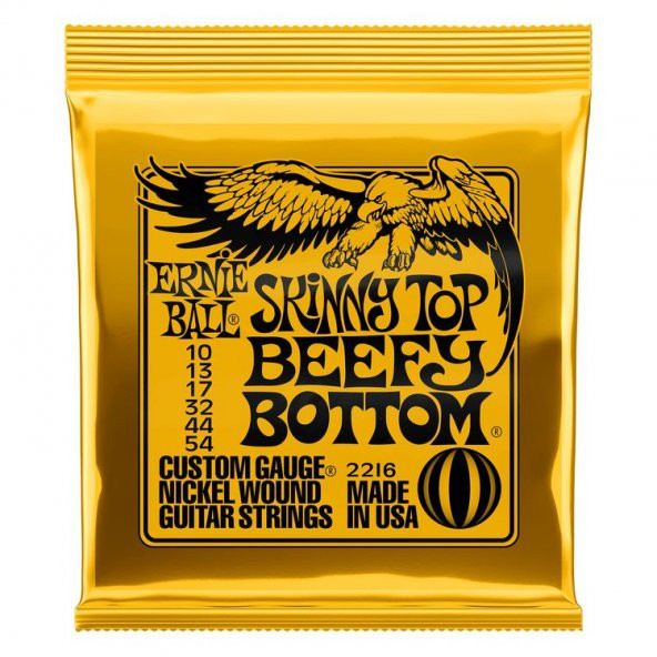 ERNIE BALL P02216 - Skinny Top Beefy Bottom Slinky Nickel Wound 10-54 Elektro Gitar Teli ürün görseli 1