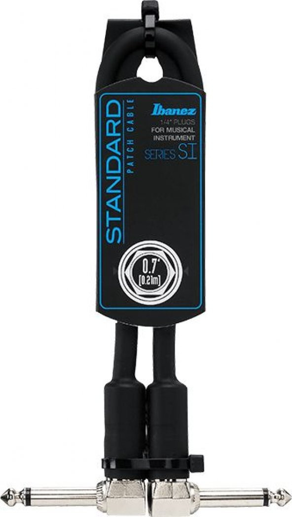 IBANEZ SI07P Gitar Kablosu (Uzunluk: 0.15 m. 2 x 6.3 mm) ( çift L uç ) ürün görseli 1