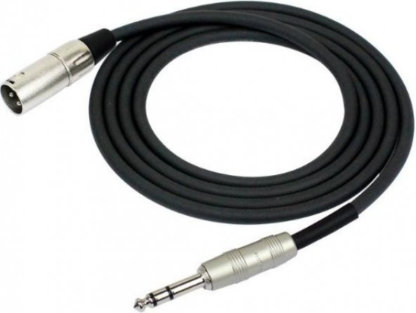 KIRLIN MP-483PR-3M-BK 3 Metre XLR-TRS Stereo Kablo ürün görseli 1