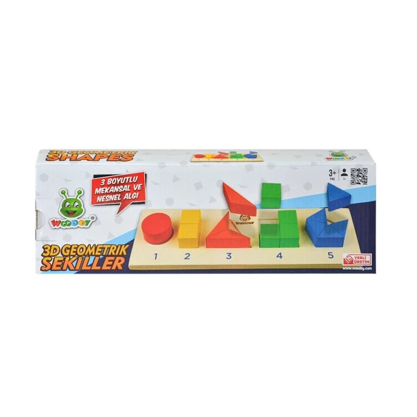 125 Woodoy 3D Yapboz Geometrik Şekiller Bultak ürün görseli 1
