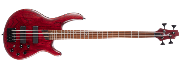 CORT B4 ELEMENT OPBR BAS GİTAR, 4 TELLİ OPEN PORE BURGUNDY RED ürün görseli 1