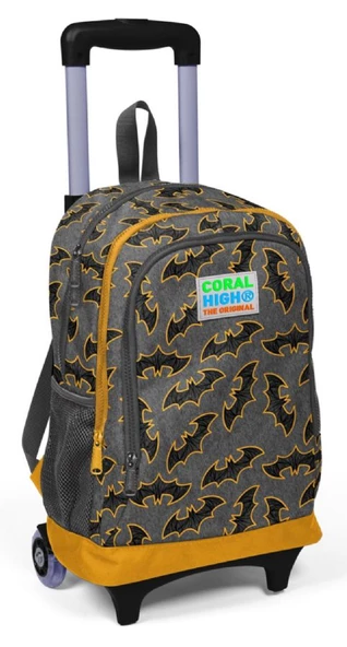 Coral High Yarasa Baskılı Işıklı Tekerlekli Çekçek Okul Çantası - Erkek Çocuk ürün görseli 1