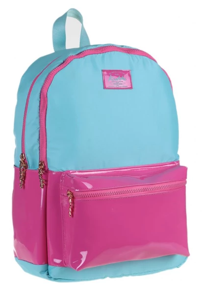 Kaukko Leather Turkuaz - Pembe Okul ve Günlük Sırt Çantası - Rugan ürün görseli 1