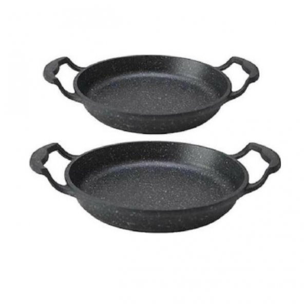 Eda Asya Döküm Granit 2li Kapaksız Sahan Seti 20-22 cm ürün görseli 1
