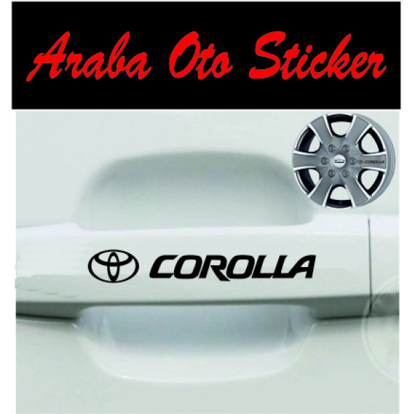 Toyota Corolla Kapı Kolu Jant Sticker (8ADET) ürün görseli 1