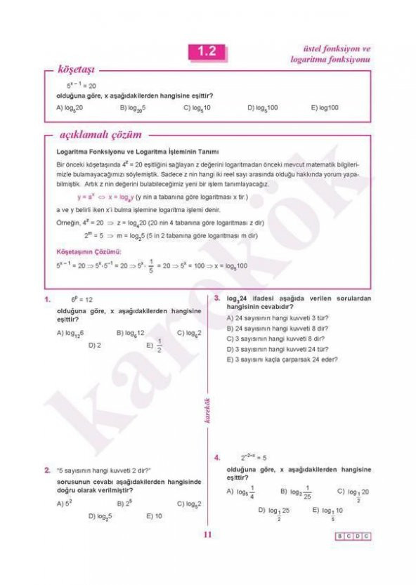 Logaritma Sıfır Karekök Yayınları - Resim 3