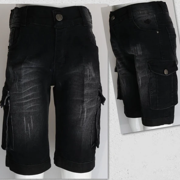 Life For Moda Erkek Çocuk Likralı Pamuklu Kot Şort Kapri ürün görseli 1