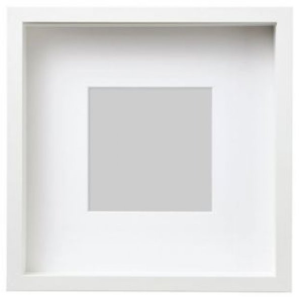 Beyaz Renk Çerçeve MeridyenDukkan Ev Dekorasyon 25x25 cm 1 Adet ,Camsız,Beyaz Kare ürün görseli 1