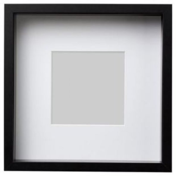 Siyah Renk Çerçeve MeridyenDukkan Ev Dekorasyon 25x25 cm 1 Adet ,Camsız ,Siyah Kare ürün görseli 1