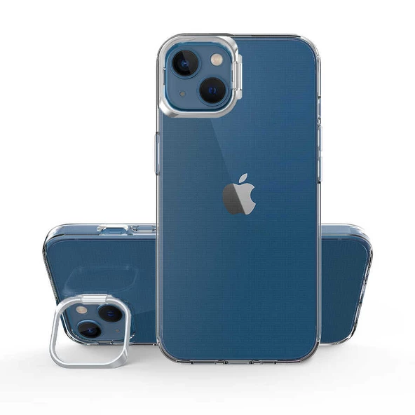 iPhone 13 Kılıf Skuba Köşeleri Korumalı Kamera Standlı Kılıf - Resim 4