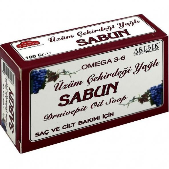 Akışık Üzüm Çekirdeği Yağlı Sabun - 100 gr ürün görseli 1