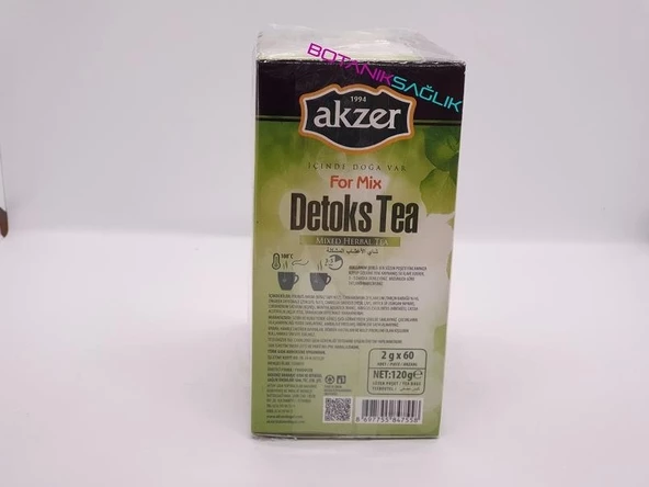 Akzer Detoks Çayı - 60 Süzen Poşet - Resim 3