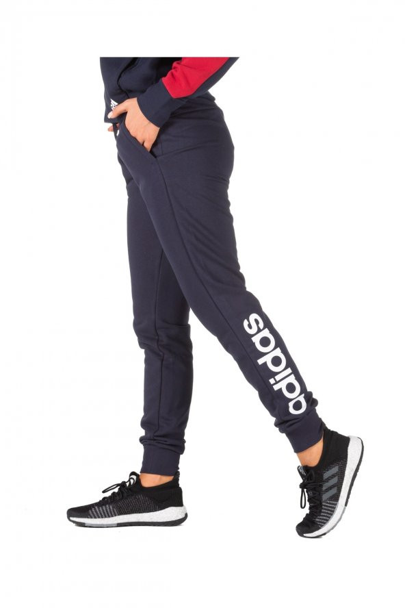 Adidas Essentials Linear Kadın Lacivert Eşofman Altı - Resim 2