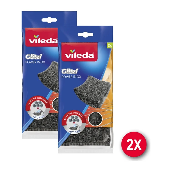 Vileda 2'li Glitzi Power Inox 2'li Paket ürün görseli 1