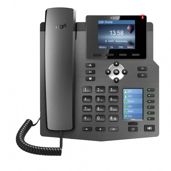 Fanvil X4 Renkli Ekran IP Telefon (PoE)-Siyah ürün görseli 1