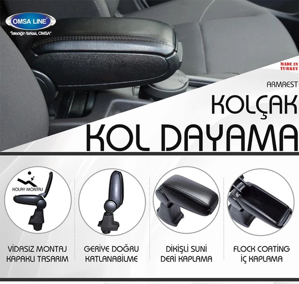 DACİA DUSTER 2009 SONRASI OMSA SİYAH KOL DAYAMA - Resim 7