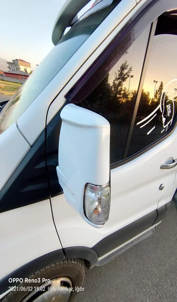 FORD TRANSİT 2014-2025 BEYAZ BOYALI BATMAN YARASA AYNA KAPAĞI ürün görseli 1