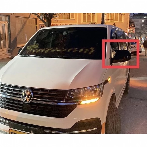 VOLKSWAGEN TRANSPORTER PİANO BLACK BATMAN AYNA KAPAĞI ürün görseli 1