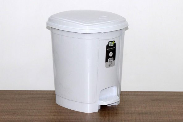 Polytime Pedallı Basmalı Çöp Kutusu Kovası / Çıkarılabilir İç Kovalı / Beyaz / 32 Litre / 47x35x35 Cm. ürün görseli 1