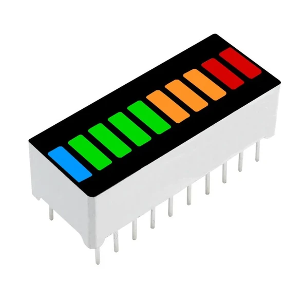 4 Renk Bar Led 10 Segment Akü Batarya Kapasite Doluluk Göstergesi ürün görseli 1
