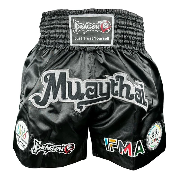 DragonDo MT2017 Muay Thai Federasyon Onaylı Nakışlı Maç Şortu ürün görseli 1