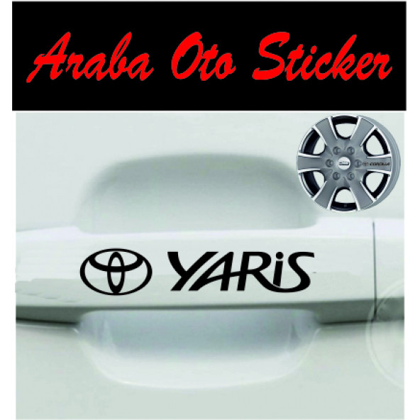 Toyota Yaris Kapı Kolu Jant Sticker (8ADET) ürün görseli 1