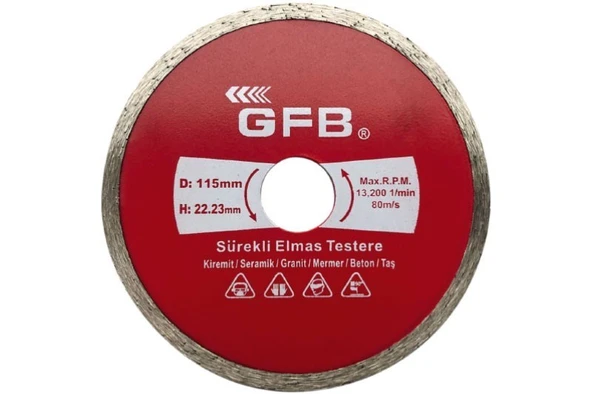 Gfb Sürekli Turbo Elmas Mermer Granit Kesici 180 mm ürün görseli 1