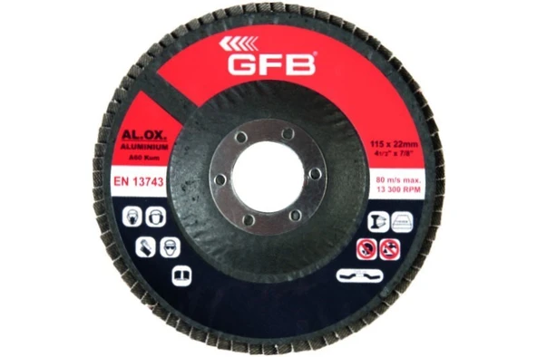 Gfb Alüminyum Flap Disk Zımpara 115x40 Kum ürün görseli 1
