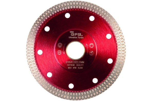 Hassas Kesim İnce Turbo Elmas Seramik - Çapraz Kesim Fayans Kesici 115 mm ürün görseli 1