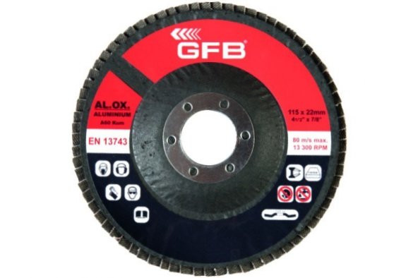 Gfb Alüminyum Flap Disk Zımpara 115x80 Kum ürün görseli 1