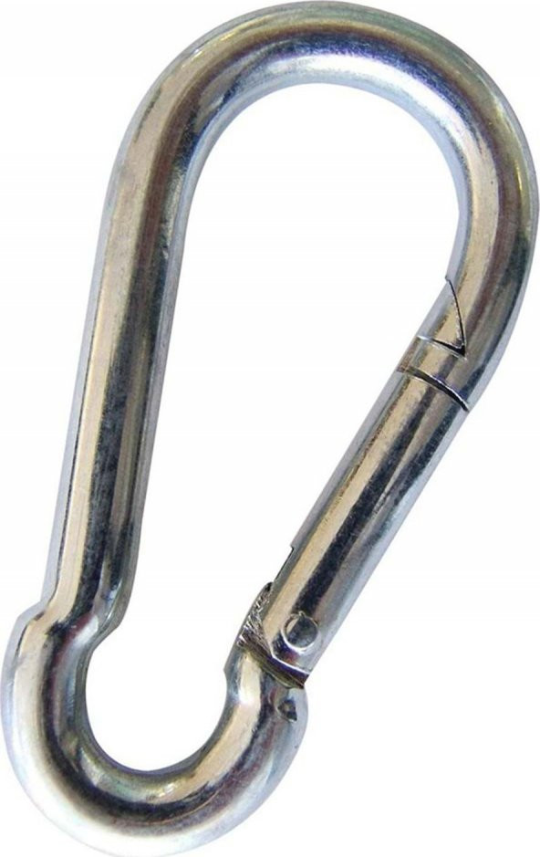 Galvanizli 8 mm Karabina Hamak Askısı Çelik Kanca 5li ürün görseli 1
