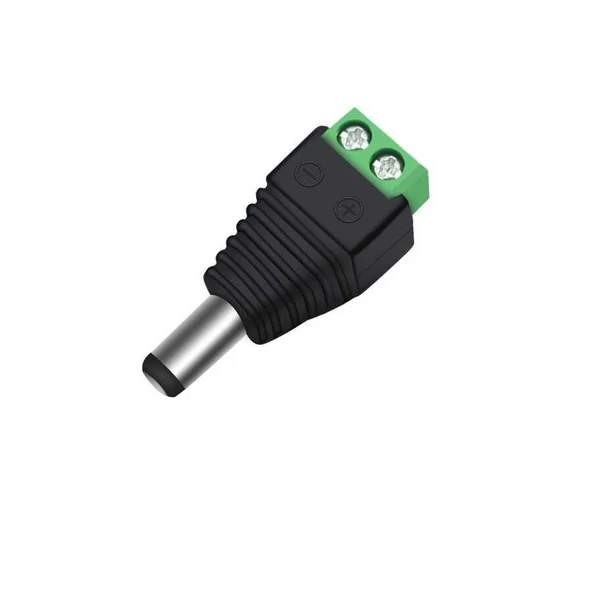 Klemens Girişli Erkek DC Barrel Jack 5.5*2.5Mm Power Plug Jak Adaptör Konnektör ürün görseli 1