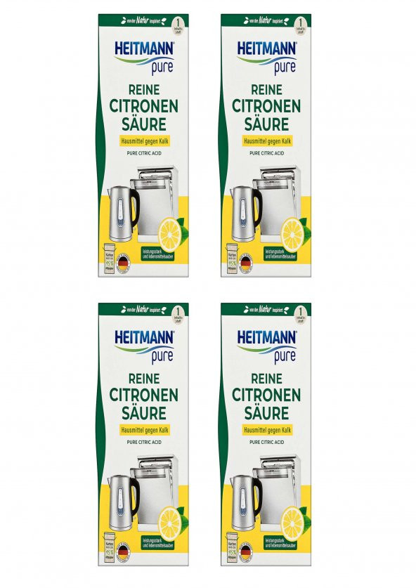 Pure Saf Limon Asidi, Ekolojik Organik Kireç Çözücü 350 gr x 4 Adet ürün görseli 1