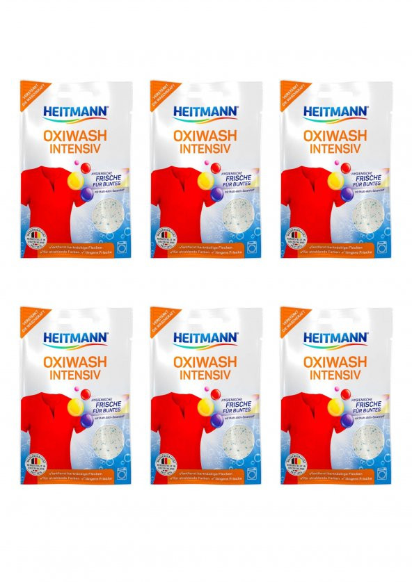 Oxi Wash Intensive Çamaşırlar İçin Yoğun Temizleyici ve Leke Çıkarıcı Deterjan 50 gr x 6 Adet ürün görseli 1