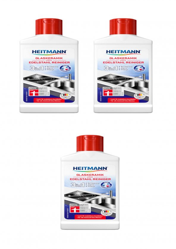 Cam , Seramik , Inox Ocak Temizleyi , Yağ ve Kireç Çözücü 250 ml X 3 Adet ürün görseli 1