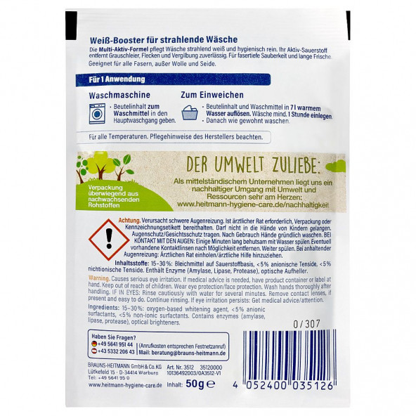 Beyazlatma Toz Deterjanı 50 g - Resim 2