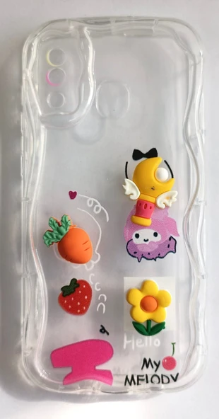 Samsung Galaxy A20/A30 Uyumlu Emojili Kalın Yumuşak Şeffaf Kılıf ürün görseli 1