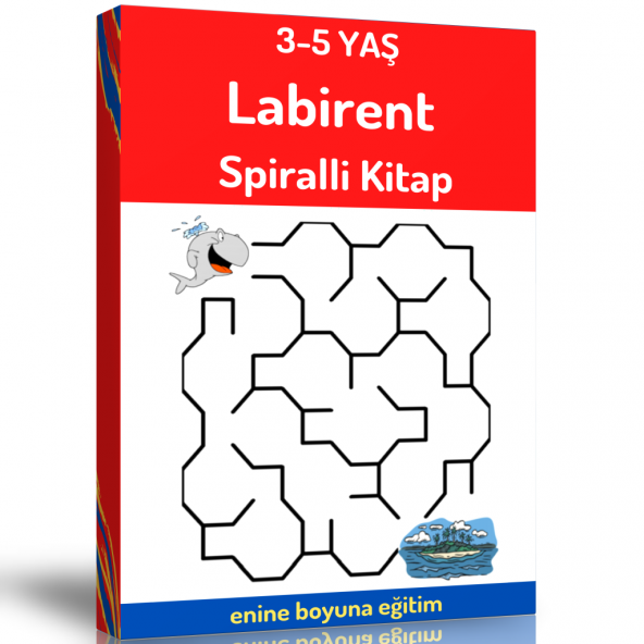 Okul Öncesi 3-5 YAŞ Labirent Bulmaca Kitabı (Spiralli) ürün görseli 1