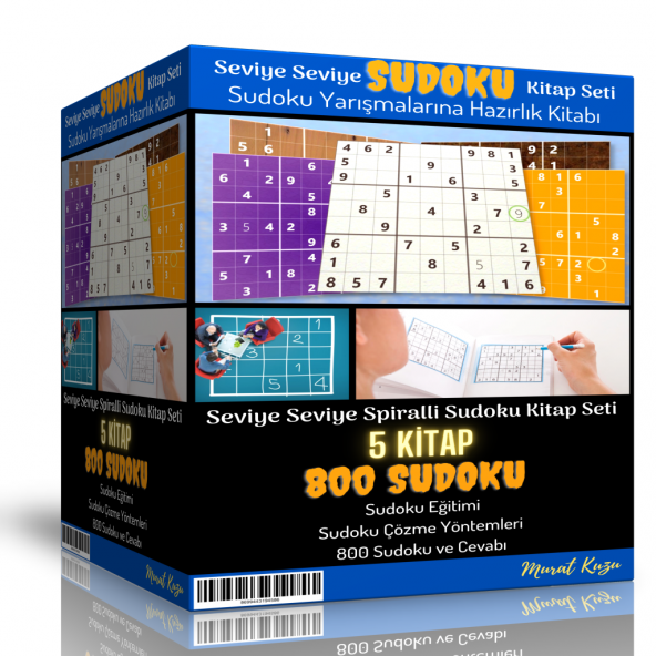 Seviye Seviye Spiralli Sudoku Kitap Seti (800 Seçilmiş Sudoku) ürün görseli 1