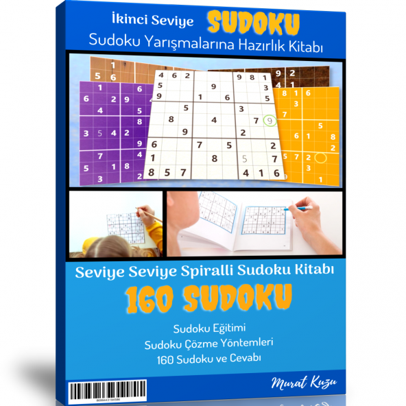 İkinci Seviye Sudoku Kitabı Spiralli (160 Seçilmiş Sudoku) ürün görseli 1