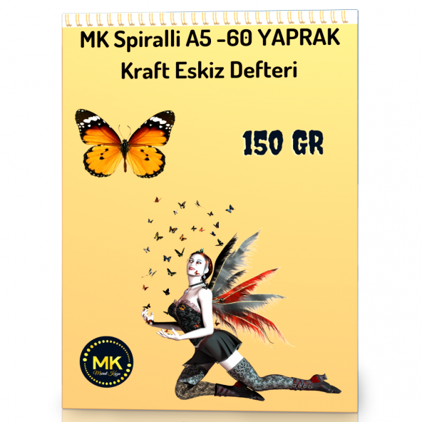 MK Spiralli A5 Kraft Defter 60 Yaprak ürün görseli 1