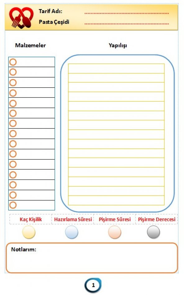 Pasta Tarifi defteri (100 Tariflik Defter) - Resim 2