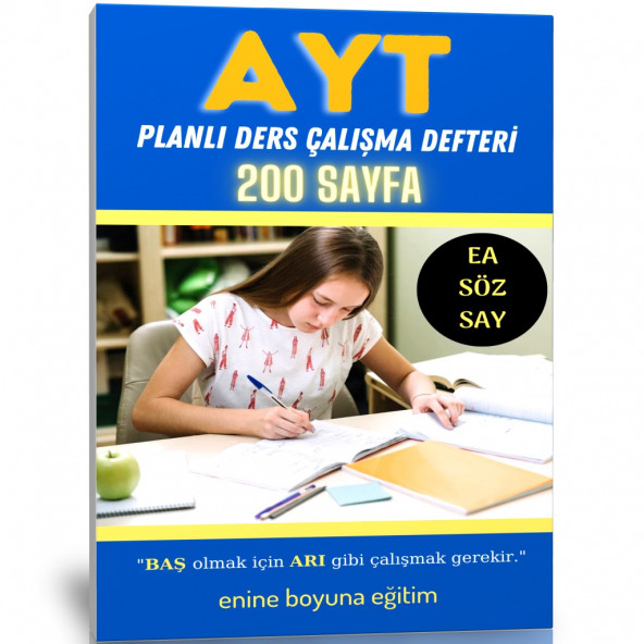 AYT Planlı Ders Çalışma Defteri (200 Sayfa) ürün görseli 1
