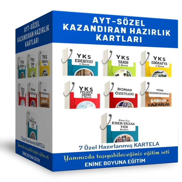AYT-Sözel Hazırlık Kartları (8 Kartela) ürün görseli 1